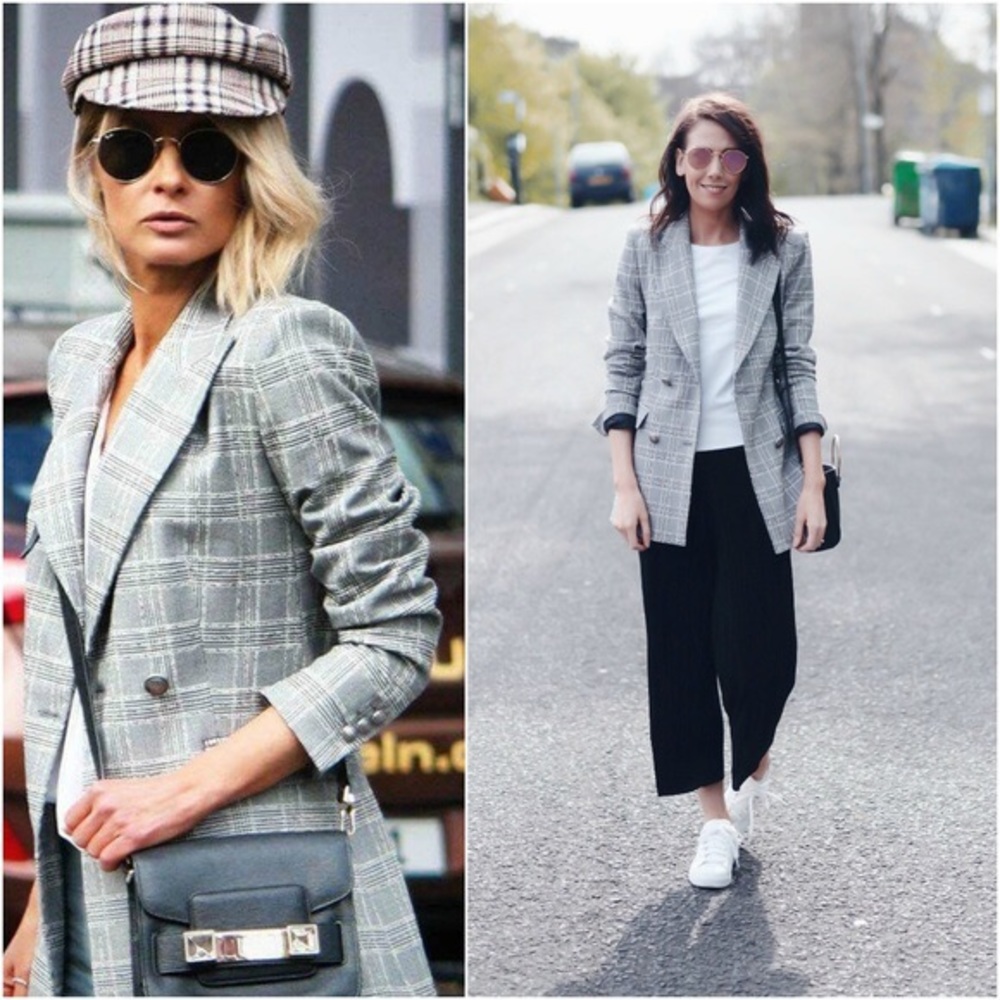 Zara | NWT boyfriend check blazer